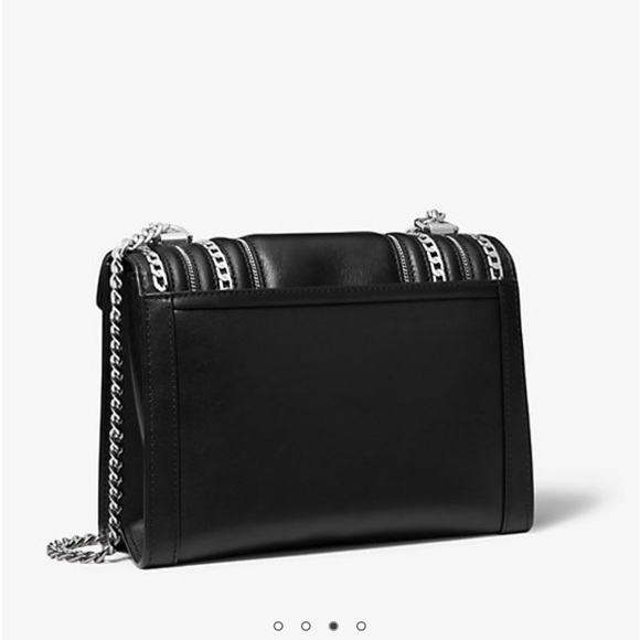 Michel Kors Whitney Large Chain-Link Quilted Leather Convertible Shoulder Bag - Picture 4 of 9